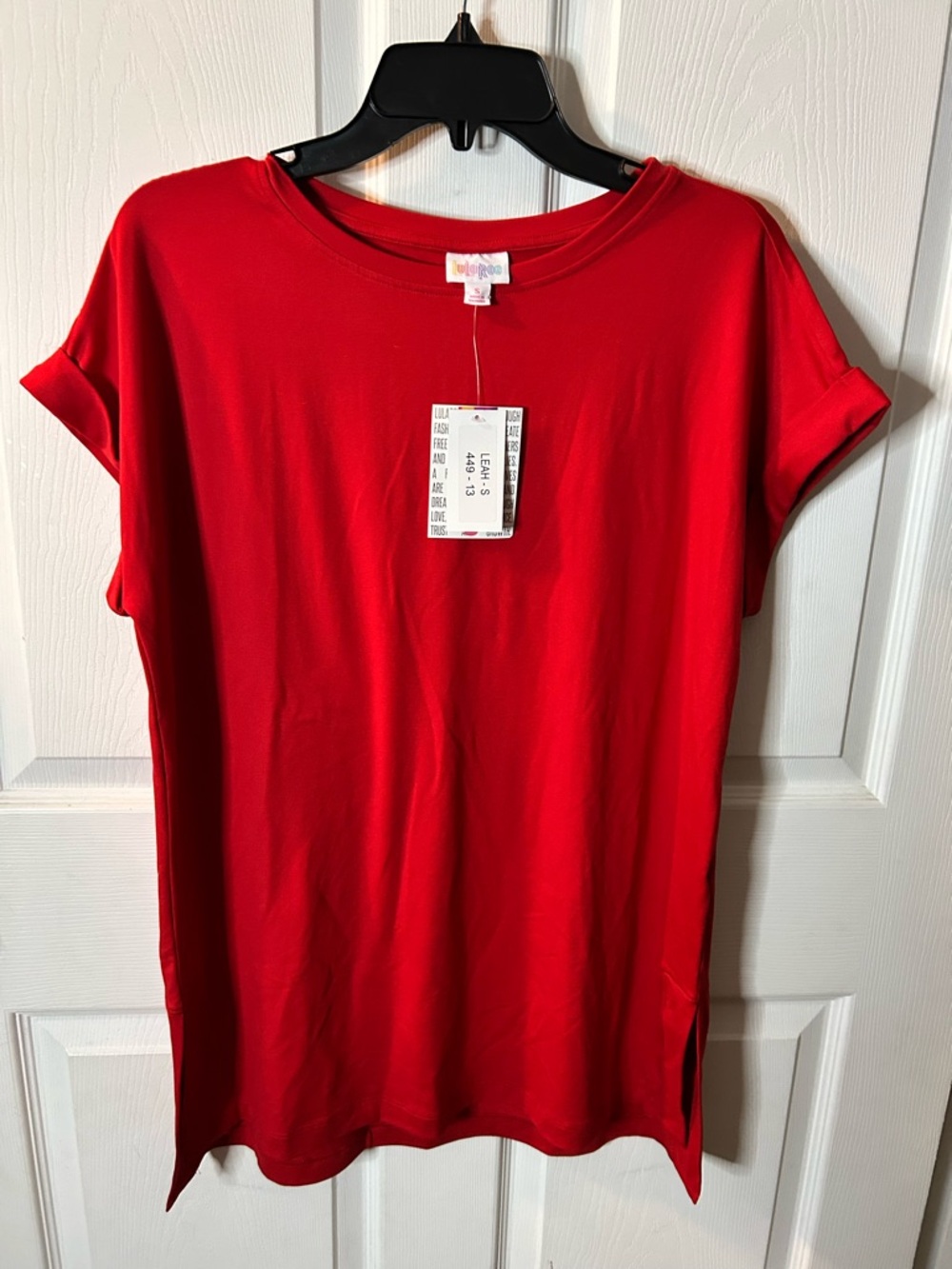 Bright Red Short Sleeve Tunic Tee